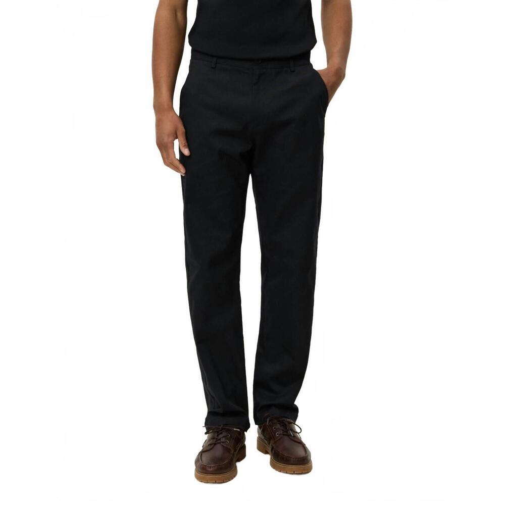 NEW LES DEUX como cotton chino pants in black